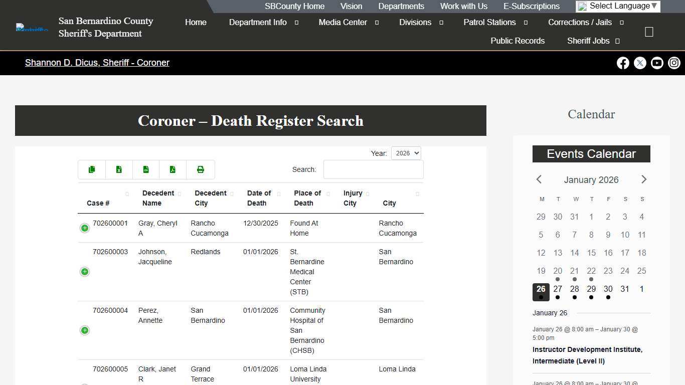 Death Register Search – San Bernardino County Sheriff's Department